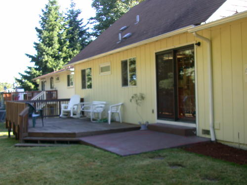 Lower level fireplace